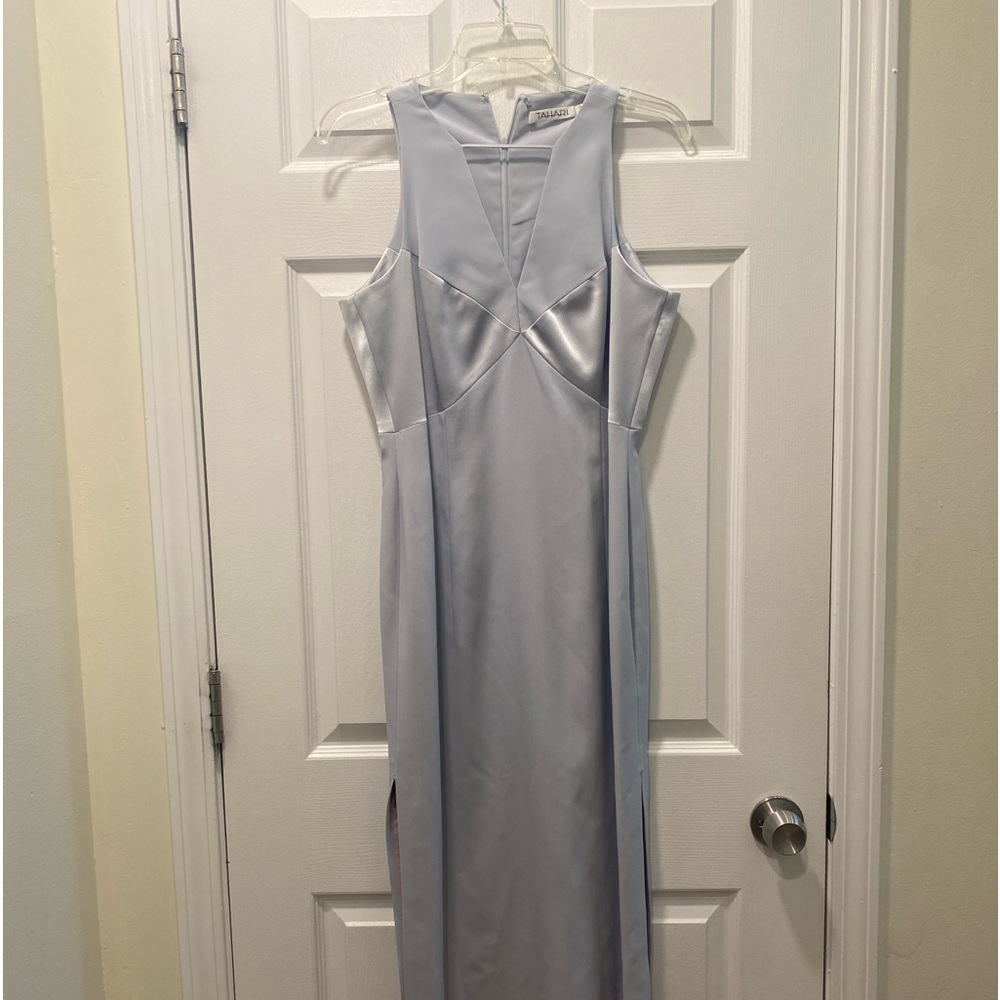 Blue Grey Tahari Dress Floor Length